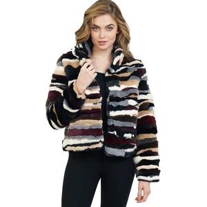 GENUINE REAL RABBIT FUR JACKET COAT - BRAND NEW